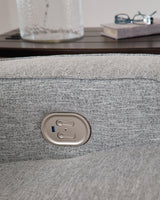 Biscoe Pewter Textured Nuvella® Power Reclining Sofa
