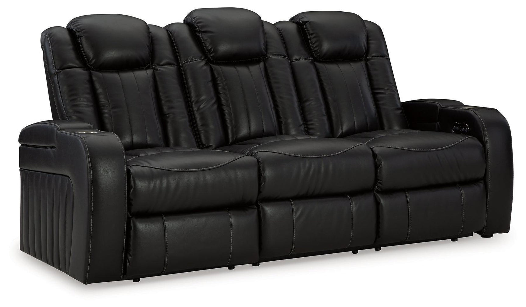 Caveman Den Midnight Faux Leather Power Reclining Sofa