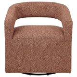 Westhill Boucle Upholstered Swivel Accent Chair Berry