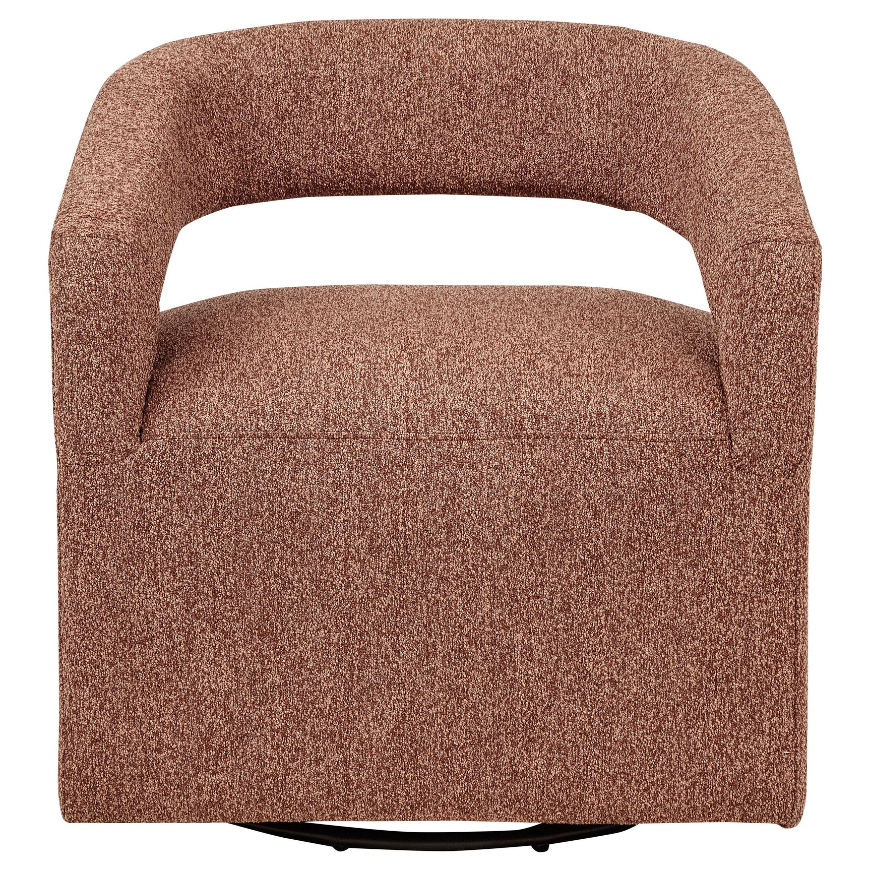 Westhill Boucle Upholstered Swivel Accent Chair Berry
