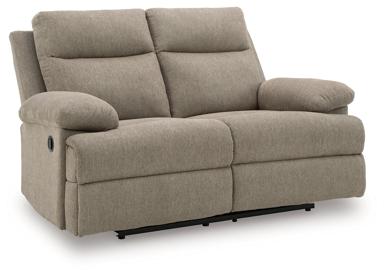 Side-Swipe Mocha Chenille Reclining Loveseat