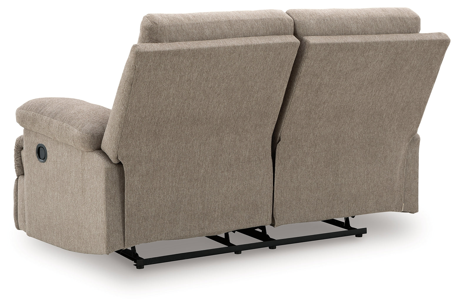 Side-Swipe Mocha Chenille Reclining Loveseat