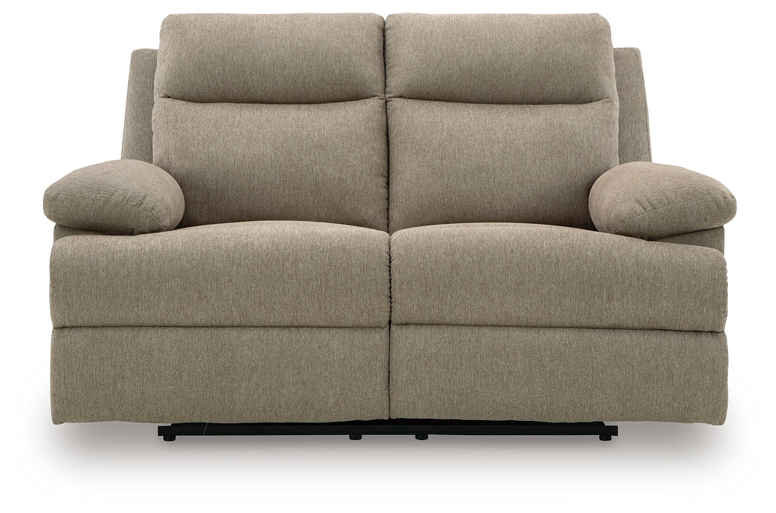 Side-Swipe Mocha Chenille Reclining Loveseat