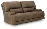 Beckley Place Earth Faux Leather Power Reclining Sofa