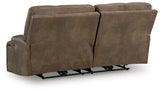 Beckley Place Earth Faux Leather Power Reclining Sofa