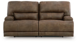 Beckley Place Earth Faux Leather Power Reclining Sofa