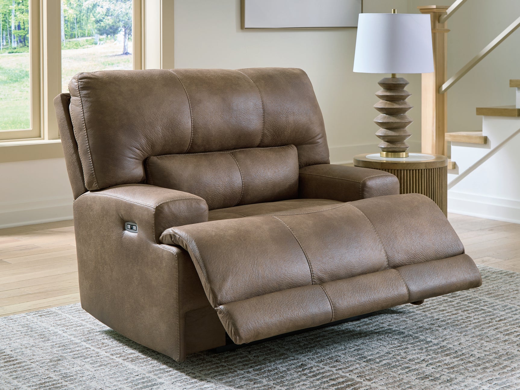Beckley Place Earth Faux Leather Power Recliner