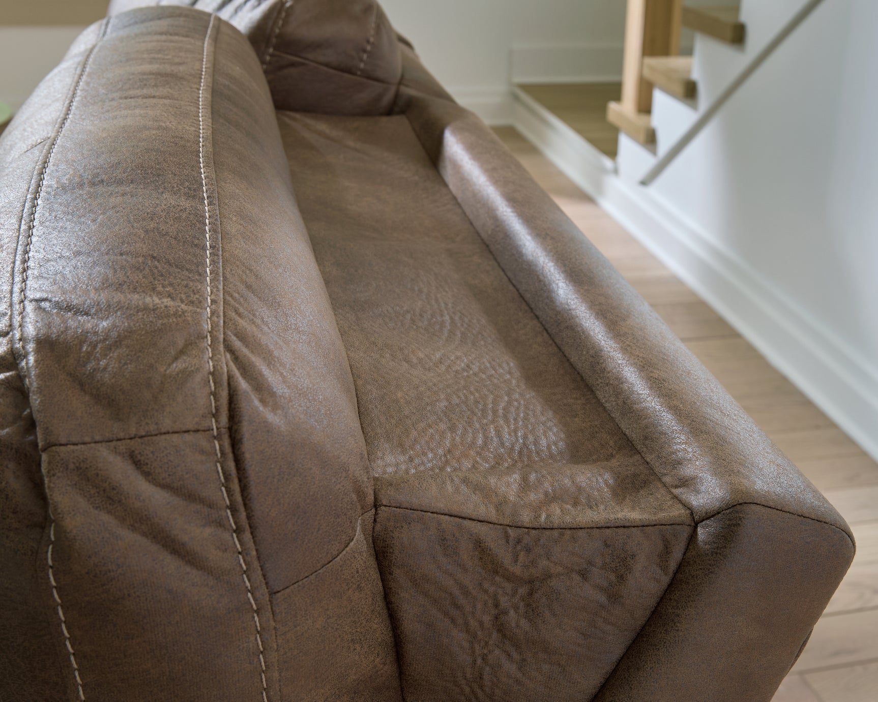 Beckley Place Earth Faux Leather Power Recliner