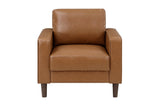 Malcolm Brown Faux Leather Living Room Set