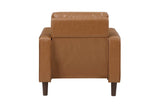 Malcolm Brown Faux Leather Living Room Set