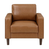 Malcolm Brown Faux Leather Chair