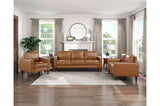 Malcolm Brown Faux Leather Living Room Set