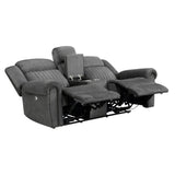Brennen Charcoal Power Reclining Loveseat