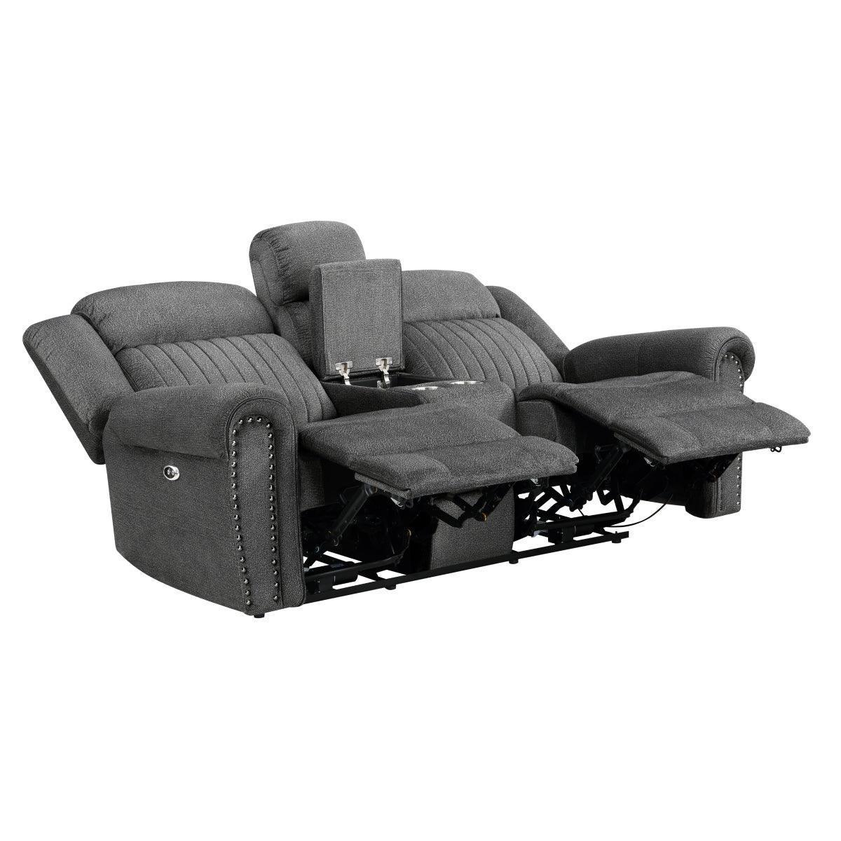 Brennen Charcoal Power Reclining Loveseat