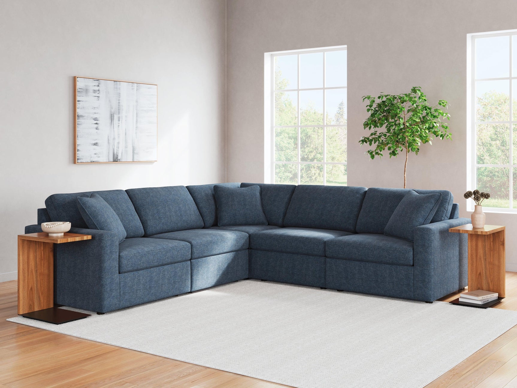 Modmax Ink Performance Fabric,Next-Gen Nuvella™ 5-Piece Sectional