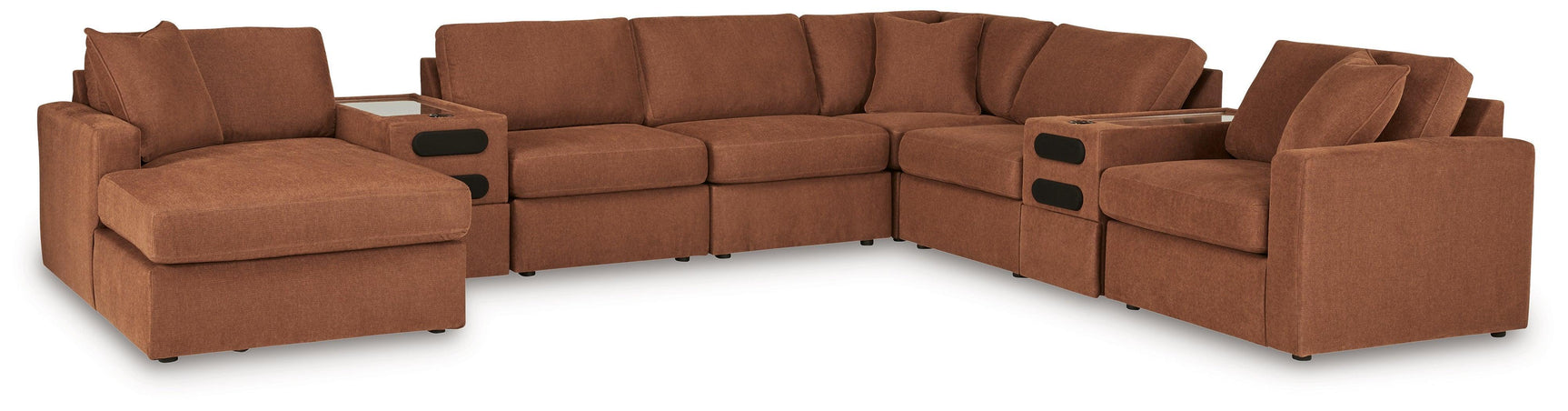 Modmax Spice Nuvella® 8-Piece Sectional with Audio System and Chaise