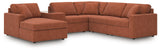 Modmax Spice Performance Fabric,Next-Gen Nuvella™ 6-Piece Sectional with Chaise