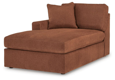 Modmax Spice Performance Fabric,Next-Gen Nuvella™ 4-Piece Sectional with Chaise angled view
