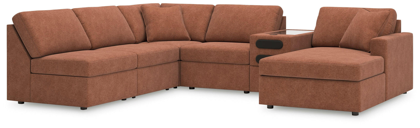 Modmax Spice Performance Fabric,Next-Gen Nuvella™ 6-Piece Sectional with Chaise
