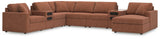 Modmax Spice Nuvella® 8-Piece Sectional with Audio System and Chaise