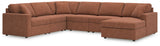 Modmax Spice Performance Fabric,Next-Gen Nuvella™ 6-Piece Sectional with Chaise
