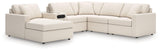 Modmax Oyster Performance Fabric,Next-Gen Nuvella™ 6-Piece Sectional with Audio System and Chaise