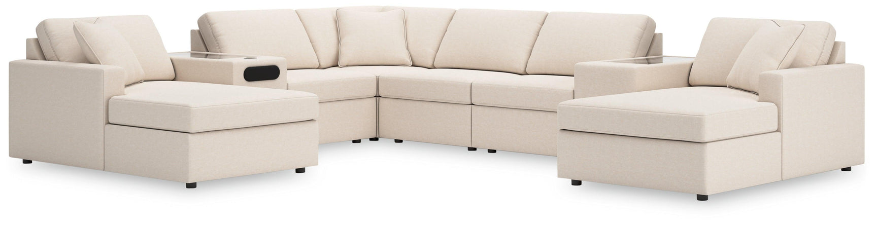 Modmax Oyster Nuvella® 8-Piece Sectional with Chaise