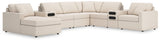 Modmax Oyster Nuvella® 8-Piece Sectional with Audio System and Chaise