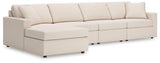 Modmax Oyster Nuvella® 4-Piece Sectional with Chaise