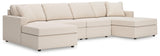 Modmax Oyster Nuvella® 4-Piece Sectional with Chaise