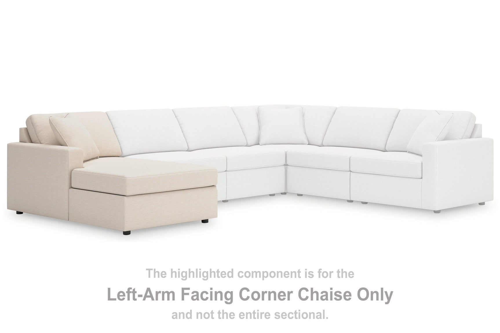 Modmax Oyster Nuvella® 5-Piece Double Chaise with Audio Consoles