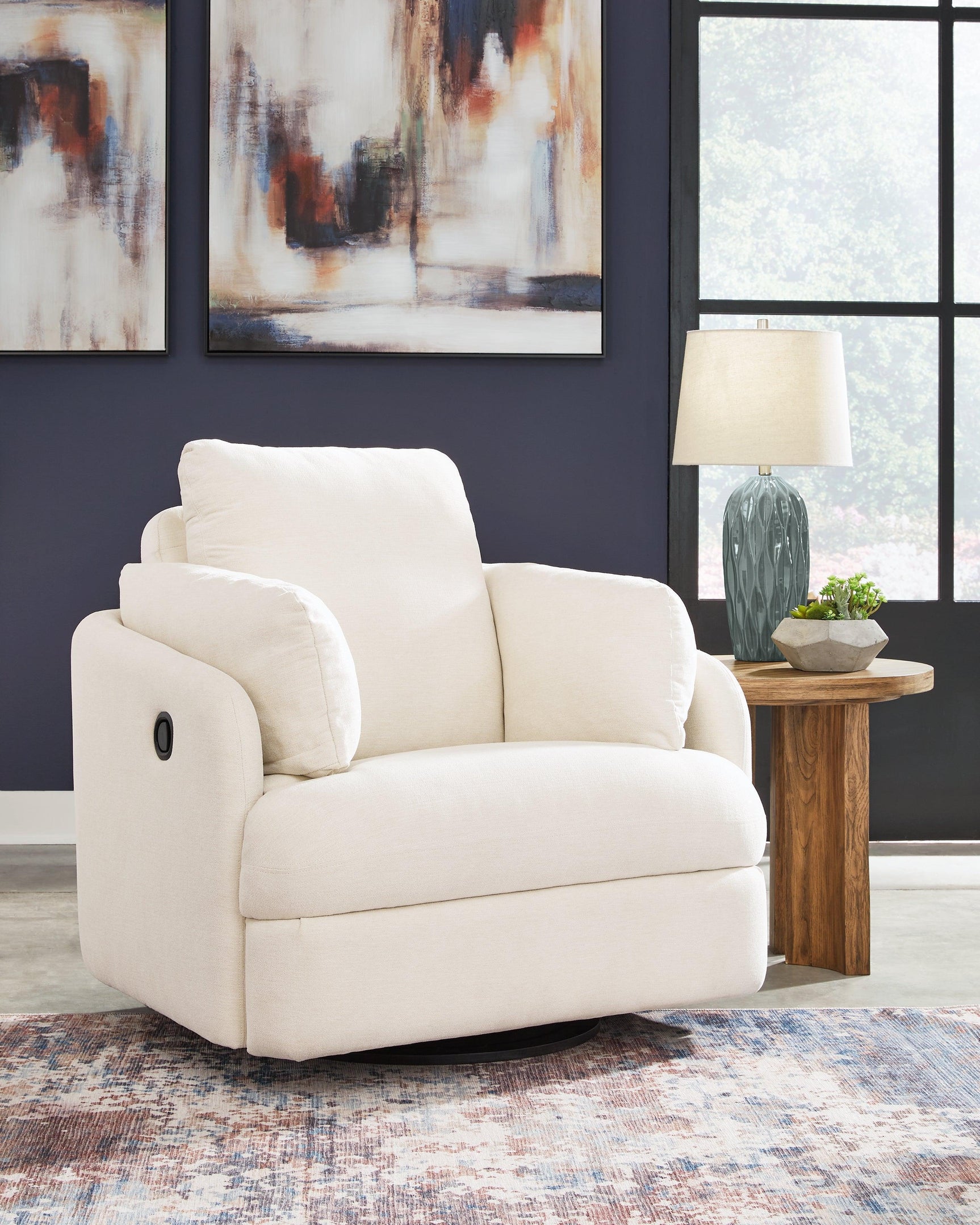 Modmax Oyster Nuvella® Swivel Glider Recliner