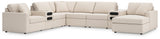 Modmax Oyster Nuvella® 8-Piece Sectional with Audio System and Chaise