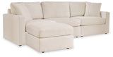 Modmax Oyster 3-Piece Sectional With Ottoman