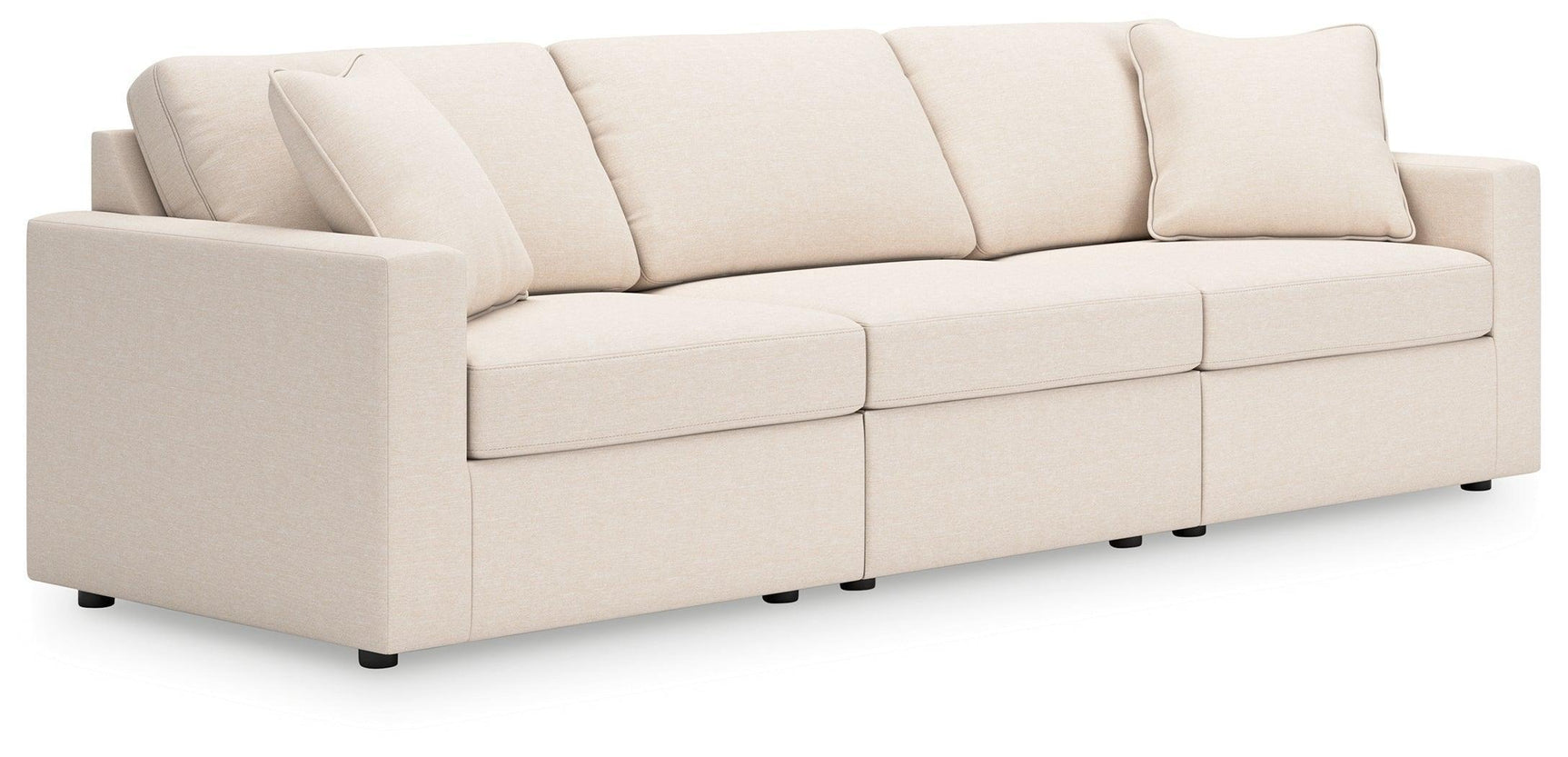 Modmax Oyster 3-Piece Sectional With Ottoman
