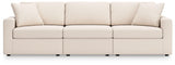 Modmax Oyster 3-Piece Sectional With Ottoman