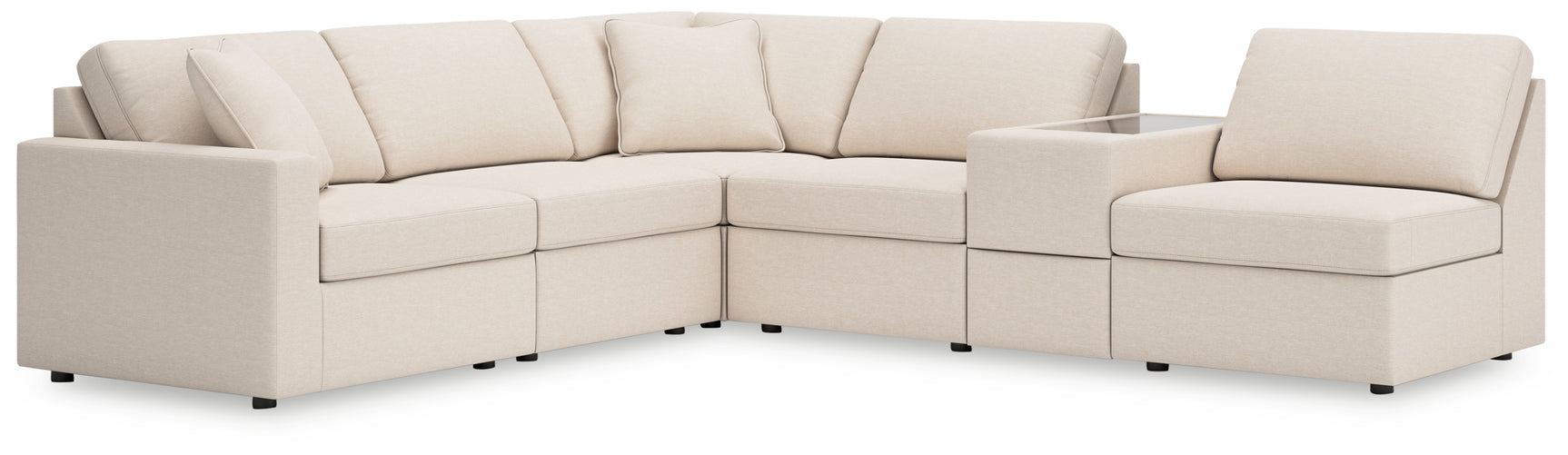 Modmax Oyster Performance Fabric,Next-Gen Nuvella™ 6-Piece Sectional