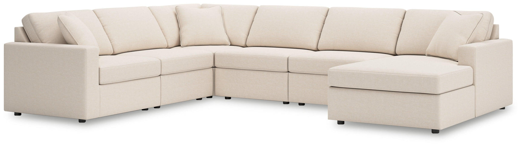 Modmax Oyster Nuvella® 6-Piece Sectional