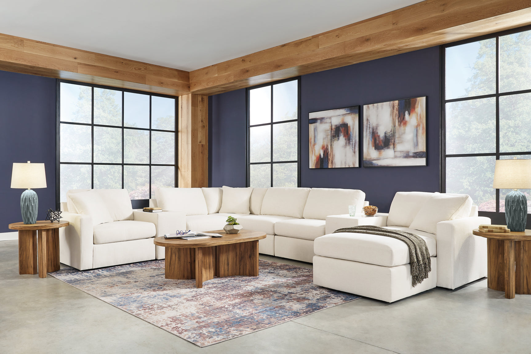 Modmax Oyster 6-Piece Sectional with Ottoman