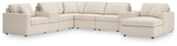 Modmax Oyster Nuvella® 8-Piece Sectional with Chaise