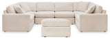 Pillar Oyster Peak 6-Piece Sectional With Ottoman