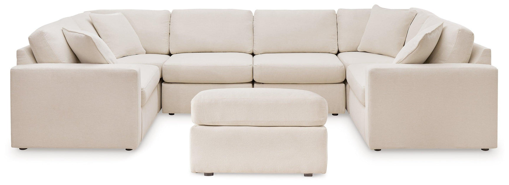 Pillar Oyster Peak 6-Piece Sectional With Ottoman