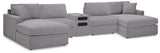 Modmax Granite 5 Piece Sectional with Audio Console
