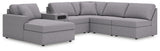 Modmax Granite Performance Fabric,Next-Gen Nuvella™ 6-Piece Sectional with Chaise