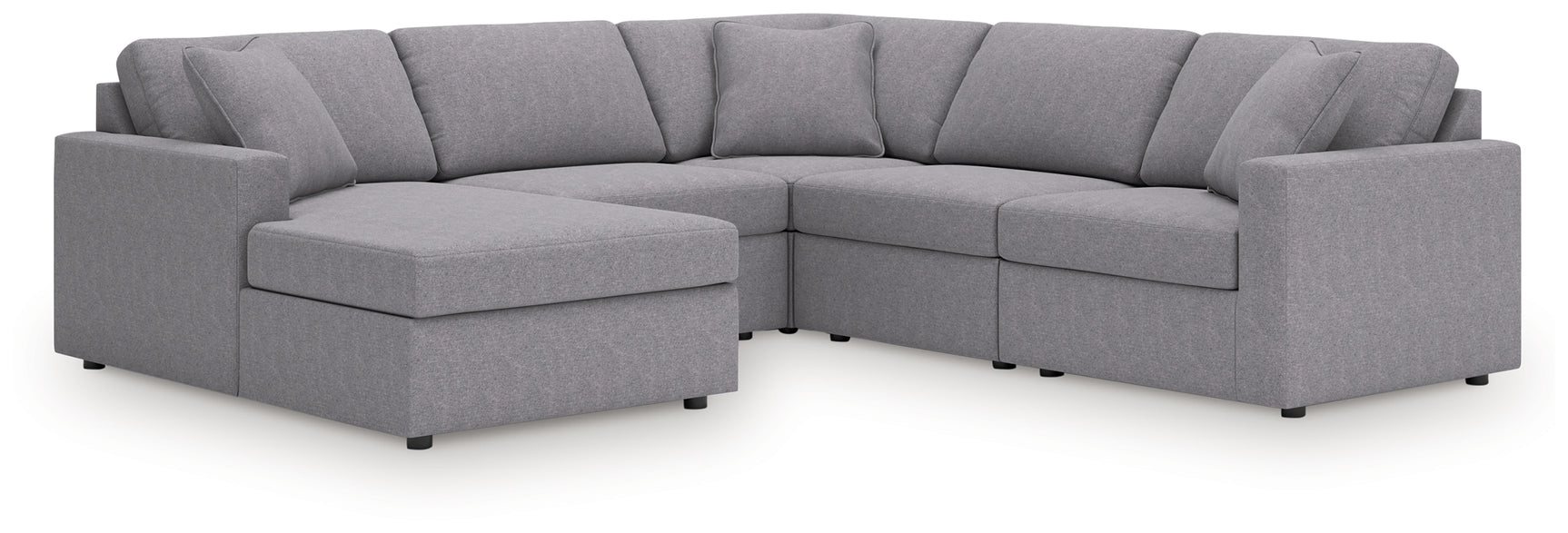 Modmax Granite Performance Fabric,Next-Gen Nuvella™ 5-Piece Sectional with Chaise