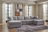 Modmax Granite Performance Fabric,Next-Gen Nuvella™ 4-Piece Sectional with Chaise