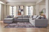 Modmax Granite Performance Fabric,Next-Gen Nuvella™ 8-Piece Sectional with Chaise