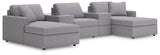 Modmax Granite Performance Fabric,Next-Gen Nuvella™ 5-Piece Pit Sectional