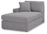 Modmax Granite Performance Fabric,Next-Gen Nuvella™ 4-Piece Sectional with Chaise angled view