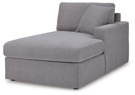 Modmax Granite Performance Fabric,Next-Gen Nuvella™ 8-Piece Sectional with Audio System and Chaise from Ella Furniture